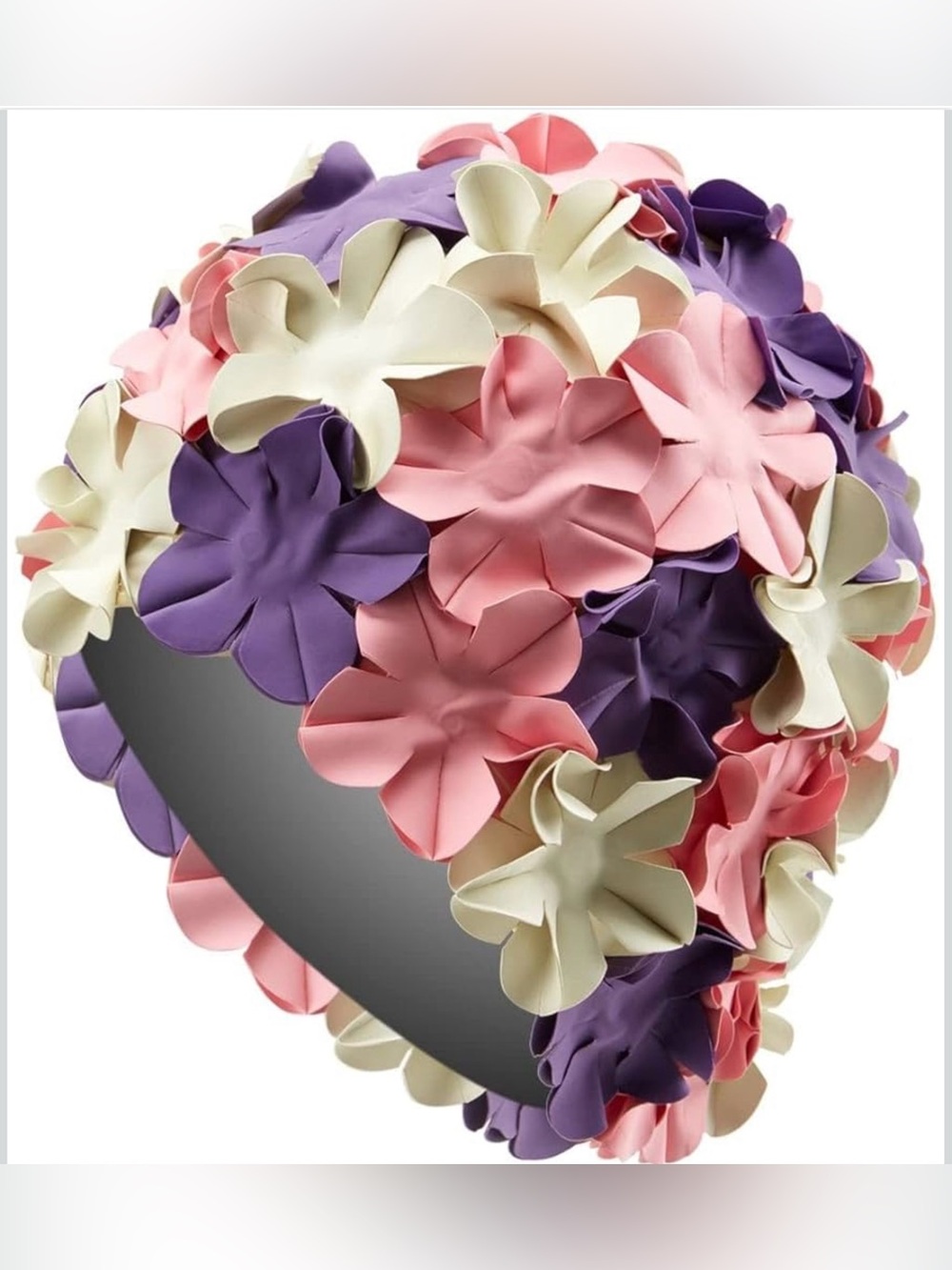 Sporti Flower Swim Cap (Pink/Purple/White)